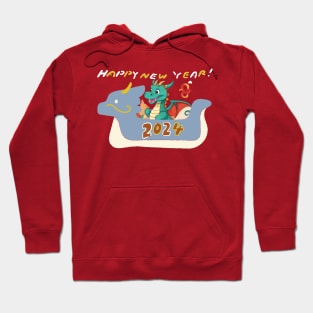 Dragon: New Year Wishes 2024 Hoodie